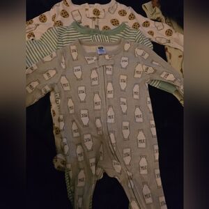 Milk Bottle Print Kids One Piece
